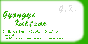 gyongyi kultsar business card